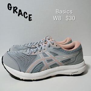 Asics Women's Athletic Shoes in Gray and Pink
